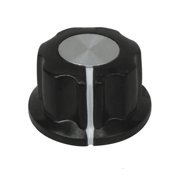 JK-901D-R KNOB,1/4"SHAFT,19.8MM,JK-901D, BLACK/ALUMINUM,w/SET SCREW Knob 1/4" Shaft 1