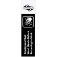 thumbnail image 3 of 2pc Employees Must Wash Hands Sign Stickers | Employee Handwashing Bathroom Sign Adhesive Decals, 8.5" x 2.75", 3 of 9