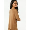 thumbnail image 2 of Joyspun Women's Hacci Knit Sleep Top, Sizes S to 3X, 2 of 3