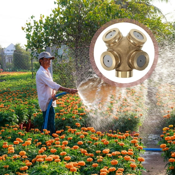 GOOHOCHY  4 Pcs Sprinkler Head Lawn Sprayer Water Nozzle for Watering Grass Hose