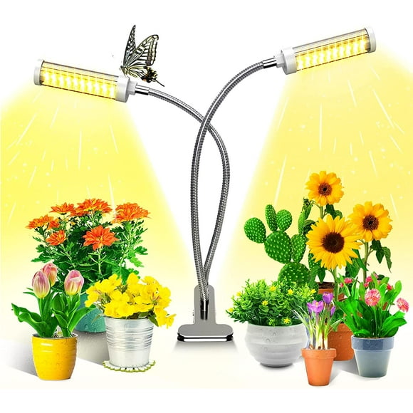 Plant grow light, 100 full spectrum LEDs, adjustable to 5 levels with automatic timer / 3h / 6h / 12h