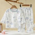 thumbnail image 2 of ITSAME Girls Outfit Cotton 3/4 Sleeve Crewneck Top and Pants 2-Piece Fashion Print Comfy Loungewear Set Size 12M, 2 of 5