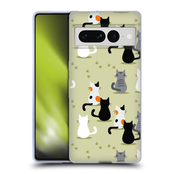 Head Case Designs Officially Licensed Haroulita Cats And Dogs Cats Soft Gel Case Compatible with Google Pixel 7 Pro