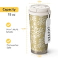 thumbnail image 4 of Modern 18oz Double Drinking Coffee Mug – Vacuum Insulated Stainless Steel Travel Cup with Leakproof Lid, 316 Steel Thermos Tumbler for Hot & Cold Beverages, 4 of 7