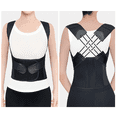 thumbnail image 2 of XIRQI Posture Corrector for Women,Close-Fitting Wear Back Brace,Waist Widening Design Shoulder Brace,Black,XL, 2 of 6
