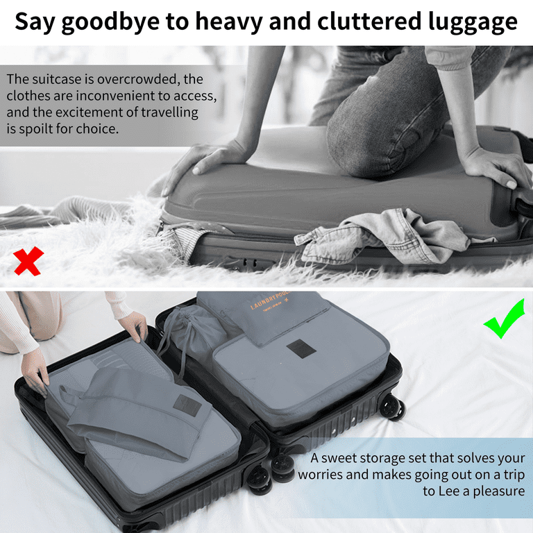 Yamyone 10 PCS Packing Cubes for Travel,Travel Packing Cubes