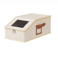 thumbnail image 2 of Caja de almacenamiento para gorras de béisbol, organizador apilable de sombreros de gran capacidad con tapa transparente, contenedor multifuncional para armario, dormitorio y dormitorio, 2 of 8