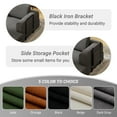 thumbnail image 5 of 79" Convertible Sofa Bed with Fixed-Shape Frame, Modular Folding Boneless Couch with Cylindrical Pillow, Corduroy Lounge Loveseat with Pull Out Bed, No Assembly Required, Dark Gray, 5 of 7
