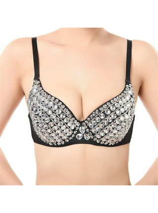 Sexy Cabaret Beaded Embellished Sequin Belly Dance Bra Top