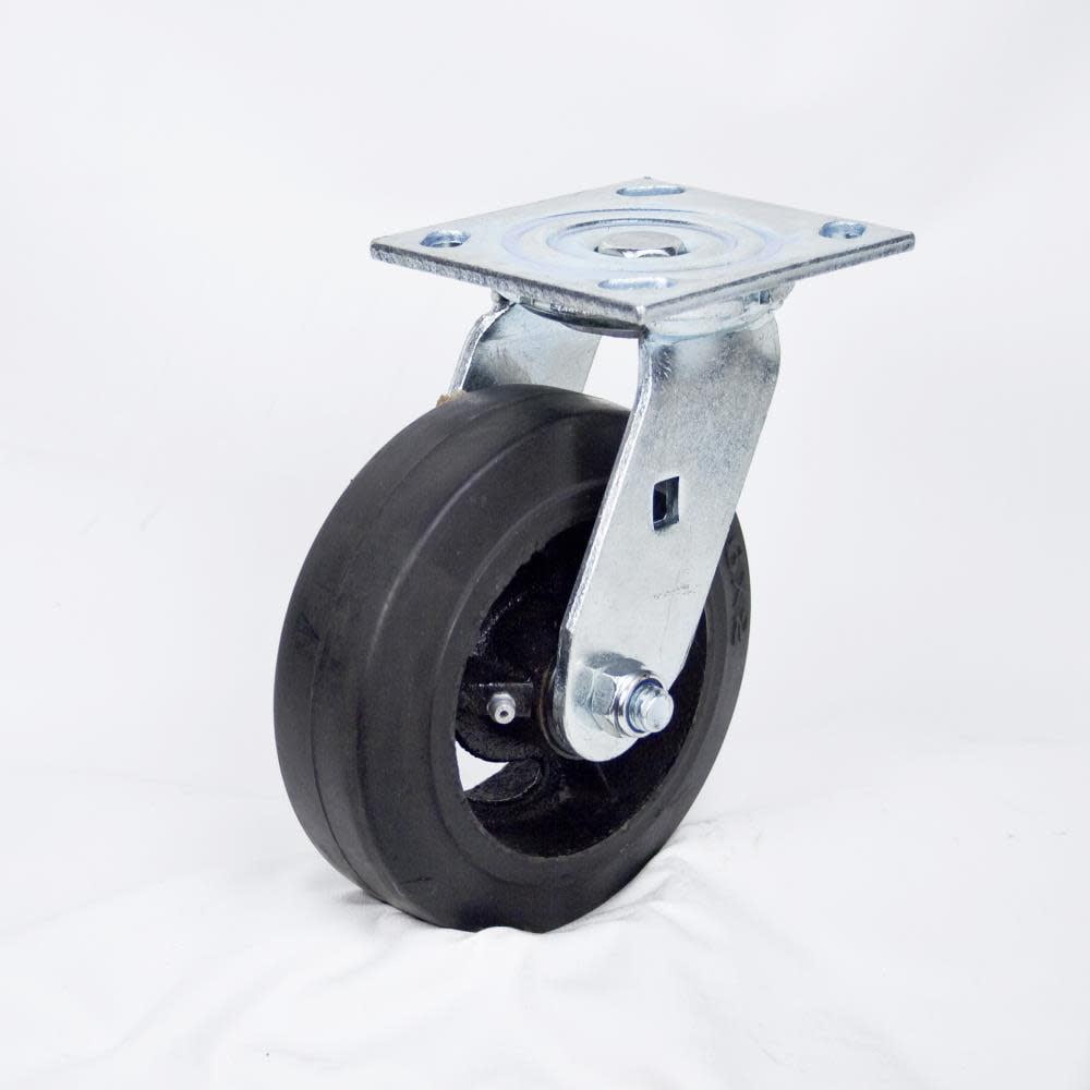 Ez Roll Casters 6 In. Rubber On Steel Swivel Caster