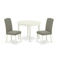thumbnail image 2 of East West Furniture Dining Room Set Linen White, BOEN3-LWH-06, 2 of 6