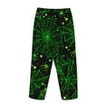 thumbnail image 5 of Kll Womens Green Bright Web With Spiders Print Pajama Pants Soft Pajama Bottoms For Women Cozy Lounge Pants, 5 of 9