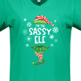 thumbnail image 4 of Inktastic Funny Christmas I'm the Sassy Elf with Shoes and Hat Women's V-Neck T-Shirt, 4 of 5