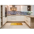 thumbnail image 6 of Ahgly Company Machine Washable Indoor Round Abstract Deep Yellow Area Rugs, 8' Round, 6 of 7