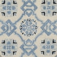 thumbnail image 6 of SAFAVIEH Bella Noelle Geometric Bordered Wool Runner Rug, Ivory/Blue, 2'3" x 7', 6 of 6