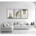 thumbnail image 3 of 3 Pcs Sage Green Boho Canvas Wall Art Mid-Century Modern Neutral Minimalist Abstract Bohemia Plant Geometric Line Pictures Wall Decor Poster Print Artwork for Living Room Bedroom Decoration, 3 of 7