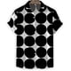thumbnail image 3 of Camisa hawaiana con rayas geométricas para hombre, estampado 3D de lunares, manga corta, camisas de verano con solapa, blusa con botones de gran tamaño y estilo urbano, 3 of 5