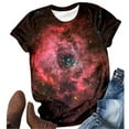thumbnail image 4 of Women's 2025 Starry Galaxy Shirt 3D Galaxy Print T Shirt Glitter Shirt Fashion Starry Summer Shirt Round Neck Short Sleeve Top Carnival Outfit, 4 of 4