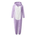 thumbnail image 5 of Shadoumai Family Matching Fleece Hooded Pajamas Fuzzy Christmas Onesie Pajamas Jumpsuits One Piece Zipper Hooded Warm Sherpa Romper Sleepwear Cute Playsuit, 5 of 5