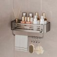thumbnail image 3 of Heavy Duty Suction Cup Shower Caddy Corner Storage Organizer Shelf With Portable Hooks For Bathroom Dorm Removable No Drilling Bath Rack, 3 of 4