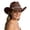 A1-Coffee, variant on Classic Western Felt Cowboy Cowgirl Hat for Women Men Outdoor Wide Brim Belt Buckle Panama Hat Unisex Rolled up Caps