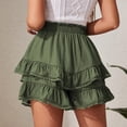 thumbnail image 2 of Felirenzacia Flowy Skorts for Women Ruffle Tiered Skorts High Waist Mini Skirts Tennis Golf Crochet Casual Shorts Army Green,L, 2 of 9