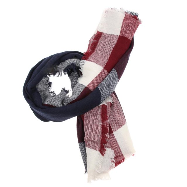 Bufanda de manta de gran tamaño para mujer Mantón de aire acondicionado Abrigos de invierno Borgoña Yuyangstore Bufanda de gran tamaño para mujer