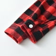 thumbnail image 4 of LYHaoo Kids Toddler Flannel Shirt Jacket Plaid Long Sleeve Lapel Button Down Shacket Baby Boys Girls Pockets Shirt Top Coat Outwear School Uniform Sizes 3-6 Months Red, 4 of 6
