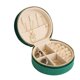thumbnail image 3 of Organizador de caja de joyería de viaje TUNC terciopelo felpa azul océano, 3 of 4