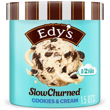 Edy's/Dreyer's Slow Churned Cookies N' Cream Light Ice Cream, 1.5 Qt