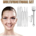 thumbnail image 1 of Fankiway 10Pcs Beauty Kit Beauty Spatula Stainless Steel Pore Clean tool Scraper Removing Blackhead Set with 1 Storage Box Makeup Products Cheap Personal Care Clearance, 1 of 8
