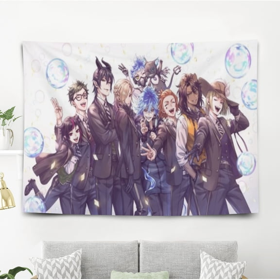 Twisted Wonderland Tapestry Gift Wall Hanging Backdrop for Room Bedroom Girls Fans Background Banner Party Birthday Supplies Decor