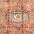 thumbnail image 1 of Ahgly Company Indoor Square Abstract Brown Abstract Area Rugs, 6' Square, 1 of 6