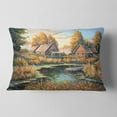 thumbnail image 2 of Designart Birches in Autumn Village - Landscape Printed Throw Pillow - 12x20, 2 of 5