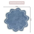 thumbnail image 4 of Home Weavers Allure Collection Bathroom Rug 100% Cotton Tufted Round Shape Bathroom Rug, Soft & Absorbent Bath Rugs, Non-Slip Bath rug, Machine Wash Dry Bath Mats - 30" Round, Blue, 4 of 8