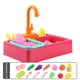 thumbnail image 5 of Fregadero juguete eléctrico agua reciclaje lavavajillas niños cosplay simulación responsabilidad toys cocina accesorios de juguete rojo Eigraketly FN001334-02, 5 of 6