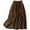 hwj# Coffee568, variant on Huowey Women'S Spring Summer Casual Skirts Loose Relaxed Solid Color Elastic Waist Linen Cotton A Line Mid Length Ruffles Breathable Cozy Midi Skirt,Khaki,XL