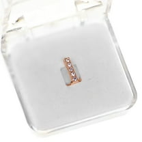 CZ Gap Grillz 14k Rose Gold Plated Single Tooth Top or Bottom Teeth Single Hip Hop Grills