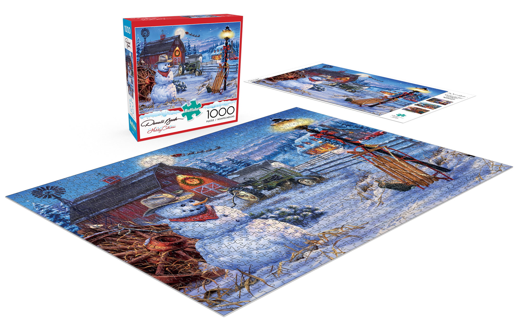 Country Christmas Darrell Bush 1000 Piece Jigsaw Puzzle Buffalo Games 