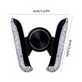 thumbnail image 4 of Car Cell Phone Holder Women Inside Vehicle-mounted Bling Rhinestones Air Vent Clip Stand Smartphone Support Interior Pink, 4 of 9