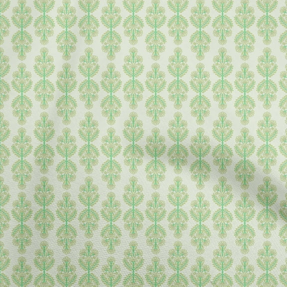 oneOone Polyester Spandex Light Yellow Fabric Asian Block Print Fabric For Sewing Printed Craft Fabric By The Yard 56 Inch Wide