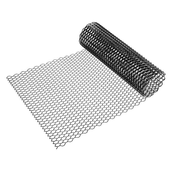 Malla para parrilla de automóvil, 40x13 pulgadas 25x11 mm Agujero hexagonal Rejilla para camioneta de camioneta Hoja de malla Inserto de entrada de aire Universal para automóvil Aleación de aluminio multifuncional Negro Unique Bargains  rejillas automotrices