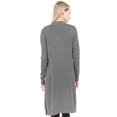 thumbnail image 3 of Suéter largo a la rodilla AMAD Casual para mujer color gris Talla XL, 3 of 4