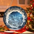 thumbnail image 5 of Beautynvta Round Acrylic Christmas Ornament, 7.9'' Winter Forest Snow House Hanging Ornament, Christmas Tree Hanging Ornaments, for Xmas Trees Door Farmhouse Decor, 5 of 5