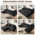 thumbnail image 6 of Sdorens 120" Modular Sectional Sofa,Comfy Cloud Couch with Movable Ottoman Deep Seat Chenille L Shaped Modular Sofa,Sectional Couches for Living Room,Bedroom and Apartment,Grey, 6 of 16