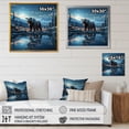 thumbnail image 2 of Designart "Abstract Bear In Synchronization I" Animals Bear Picture Framed Canvas Wall Art, 2 of 5