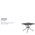 thumbnail image 5 of BizChair Commercial Grade 35.5" Square Black Indoor-Outdoor Steel Patio Table with Umbrella Hole, 5 of 6
