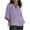 Purple, variant on 3/4 Sleeve Womens Tops,Loose Fit V-Neck Gauze Shirt,Cotton Linen Breathable Swimwear Cover-Ups for Vacation
