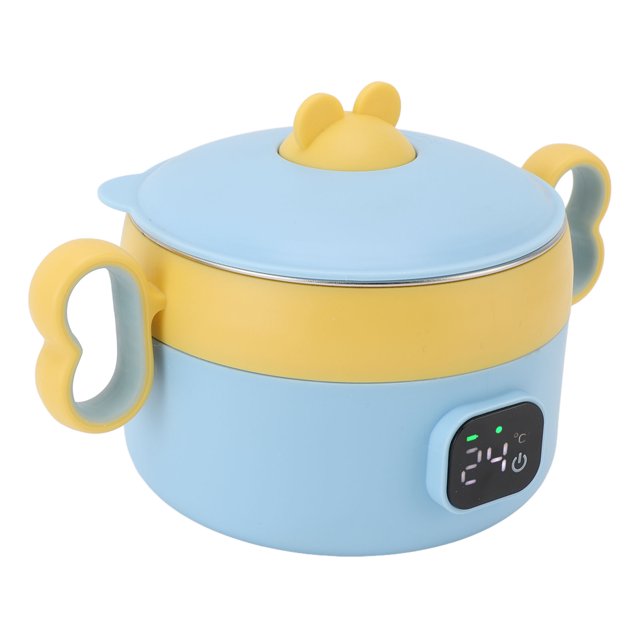 Electric Food Warmer Bowl, Fast Heating Insulated Lunch Container Portable Anti Scald for Home