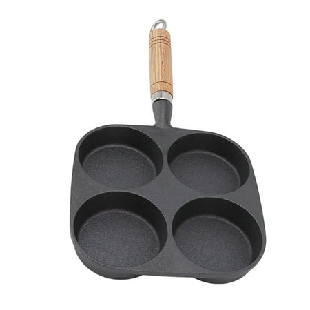 

4 Cup Egg Pan Even Heating Egg Frying Pan With Wooden Handle For Breakfast